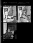 Individuals who are blind selling items; 1951 Blood Bank Chairman December 1951 Saterfield (3 Negatives) 1950s, undated [Sleeve 43, Folder b, Box 20]